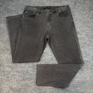 Travis Mathew Denim Jeans Men 35x30.5 Black Stretch 5-Pocket Straight